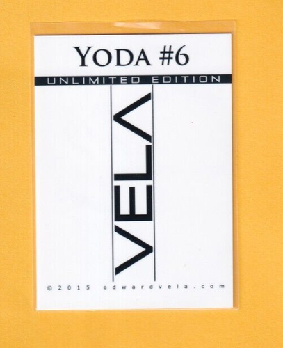 Yoda STAR WARS Giclee Sketch Print Card #6 unlimited 2015 - Picture 2 of 2