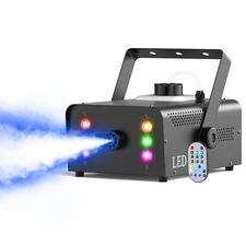 1500W Fog Smoke Machine RGB 6LED Stage DJ Fogger Smoke Effect Multi Color Remote