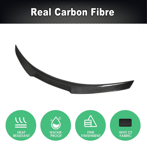 Fit For Infiniti Q50 Sedan 2014-20 REAL Carbon Rear Trunk Spoiler Lip Boot Wing - Picture 7 of 12