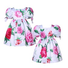 Vintage Rose Floral Party Dress for Girls Birthday Holiday Ball Gown 2-12 Years