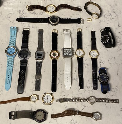 VINTAGE WATCH LOT 17 WATCHES ESTATE FINDS QUARTZ