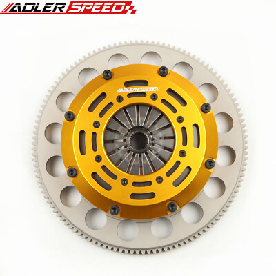 RACE TWIN DISC CLUTCH +FLYWHEEL FOR 240SX 2.4L BASE LE SE KA24DE KA24E MEDIUM WT