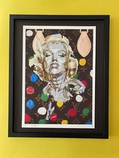 DEATH NYC Hand Signed LARGE Print Framed 16x20in COA MARILYN MONROE  N