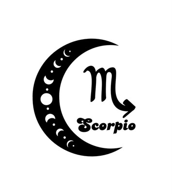 Skorpion Horoskop Tierkreis schwarz Aufkleber Aufkleber