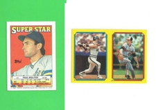 MLB 1988 Topps Sticker Denny Walling #31/ Eric Bell #224/ Paul Molitor #42
