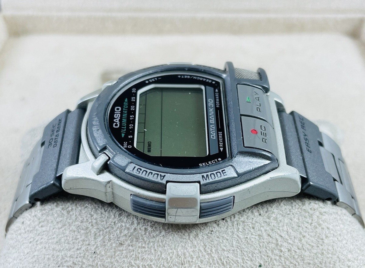 Vintage 1998 Casio Db-v300 Digital Rec Data Bank 30 Watch Vintage 1998 Casio Db-v300 Digital Rec Data Bank 30 Watch