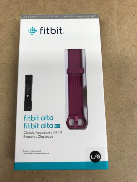 Fitbit Inc FB163ABPML ALTA HR Large Plum Classic Band for sale online 