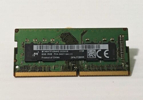 Micron 8 Go 1Rx8 PC4-2400T MTA8ATF1G64HZ-2G3H1R MÉMOIRE RAM DDR4 GARANTIE 60 JOURS - Photo 1 sur 2