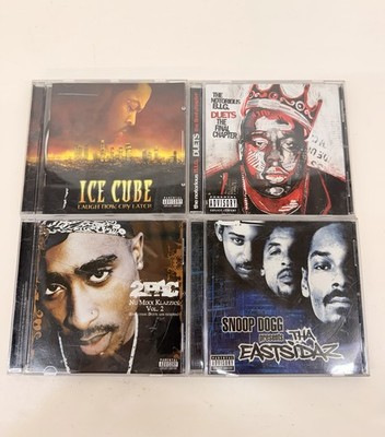 Rap Hip Hop CD Lot 4 Ice Cube 2Pac Notorious BIG Snoop Dogg Eastsidaz