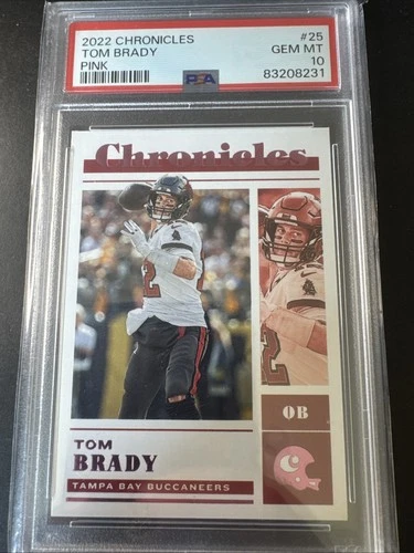 2022 Panini Chronicles Tom Brady Pink Parallel #25 Gem-MT PSA 10 Buccaneers