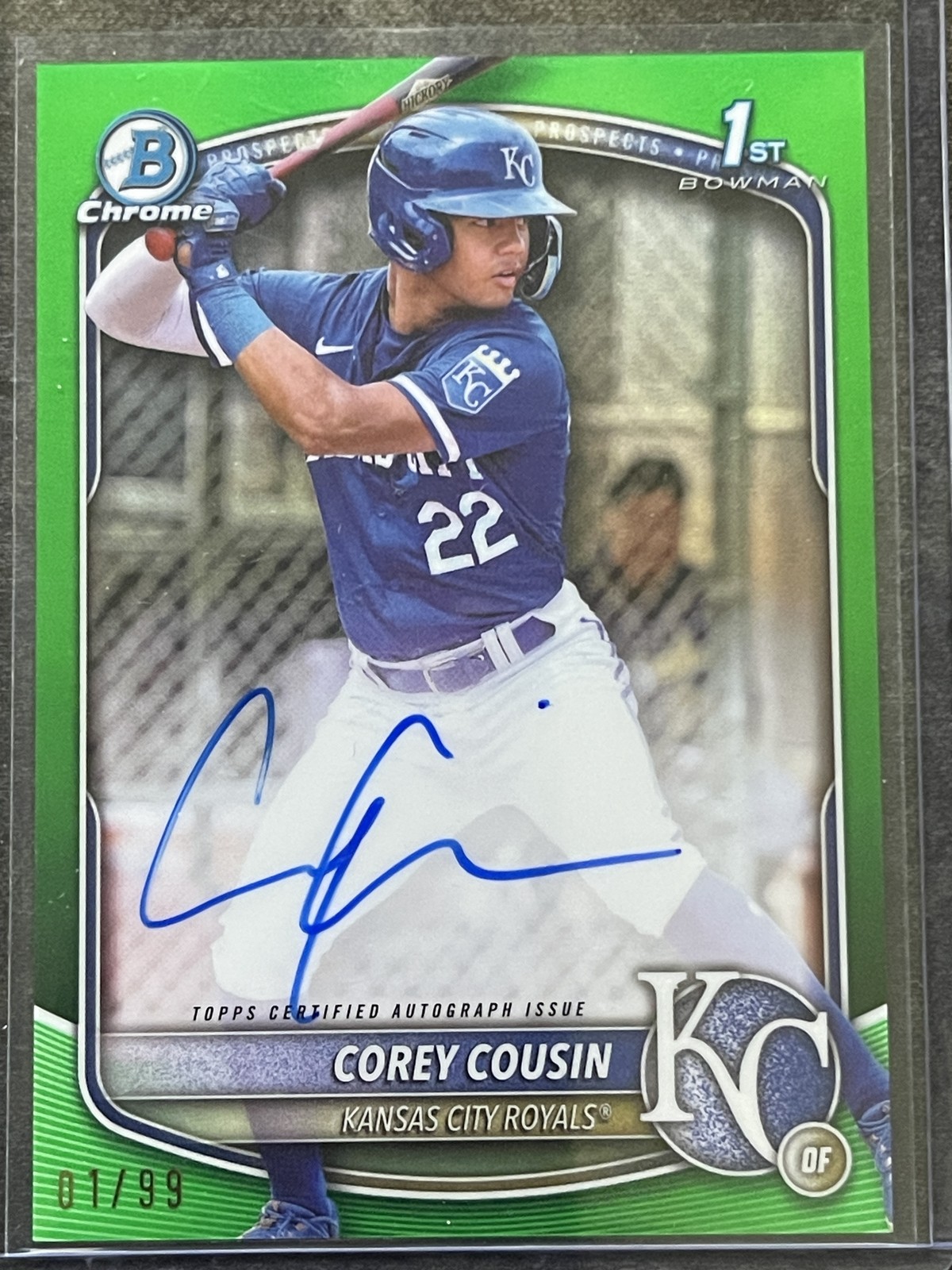 2025 Bowman Chrome #CPA-CCO Corey Cousin Prospect Autographs Green #/99