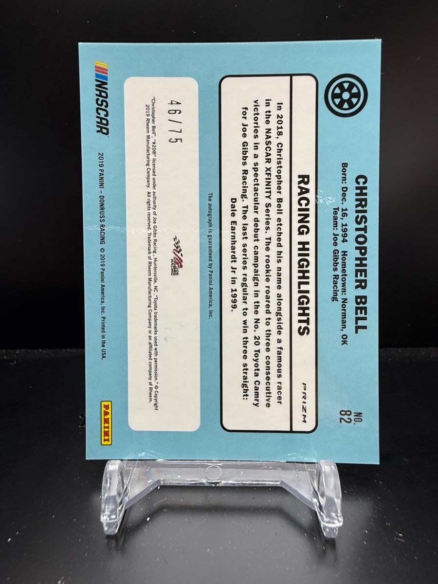 CZB637 - 2019 Donruss - Christopher Bell #82 - Auto Racing