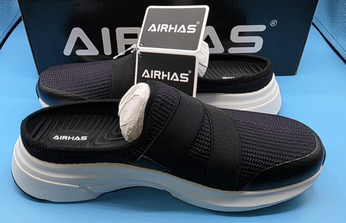 Airhas Women's Size 8 Black Slip On Lightweight Mules Shoes NEW IN BOX - Picture 3 of 7