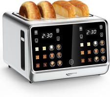 4 Slice, Digital Smart Toaster with TouchScreen and Dual Control Panel,