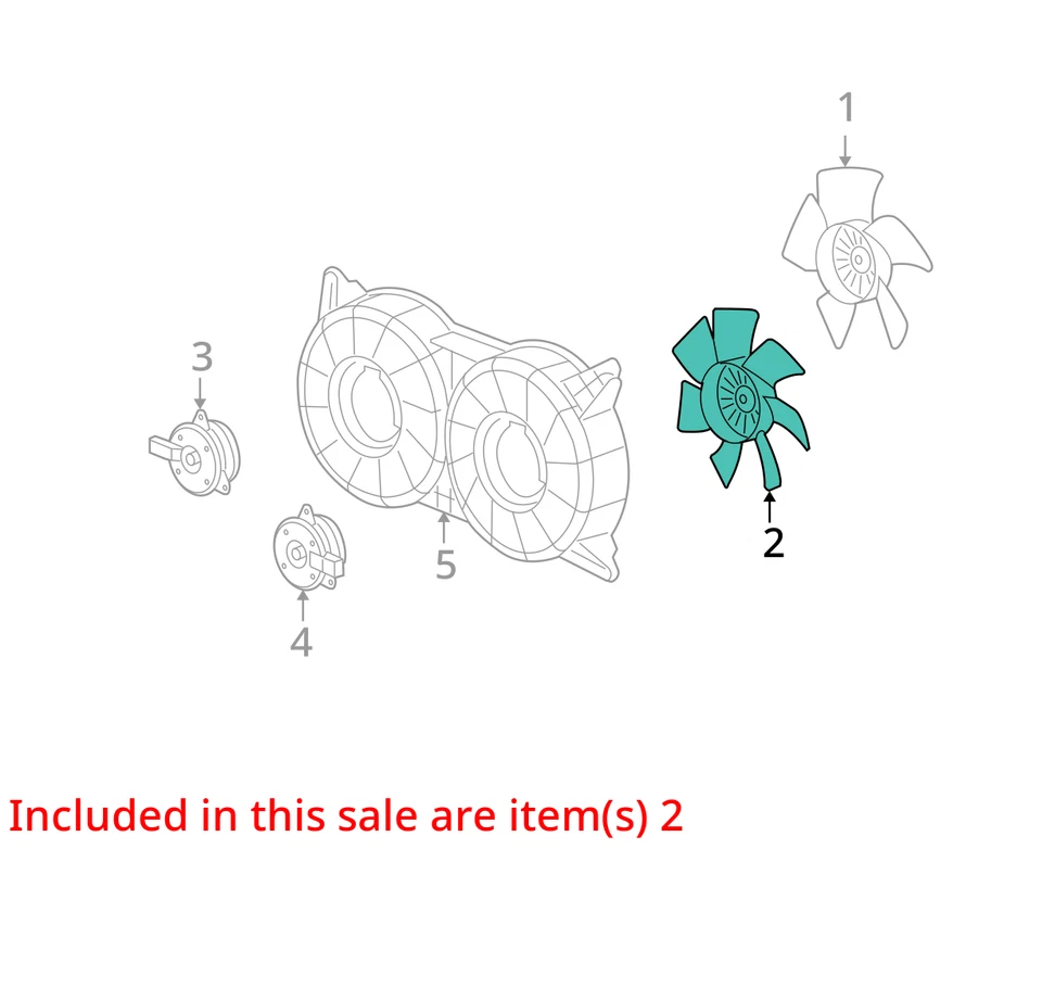 FITS 2004-2010 CADILLAC SRX STS BLADE FAN 89022529 - NEW OEM 89022529 - Image 2 of 3