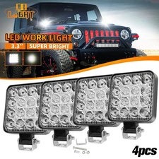 4PCS 3.3" Inch LED Work Light Pods Spot Off Road ATV Truck Reverse Fog Lights 3"