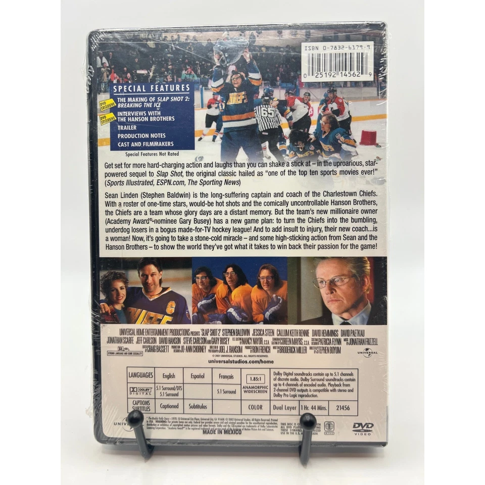 Slap Shot 2 Breaking the Ice Widescreen *NEW SEALED* DVD Stephen Baldwin - Image 2 of 2