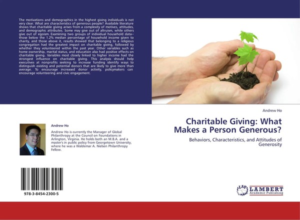 Charitable Giving: What Makes A Person Generous? Andrew Ho Taschenbuch Englisch-image