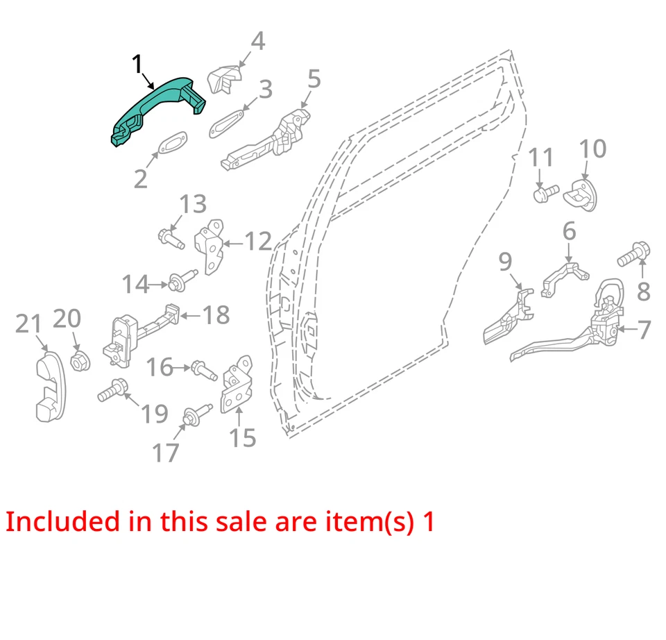 Outside Door Handle KIA SORENTO Right 16 17 18 19 20 Foto 2 de 3