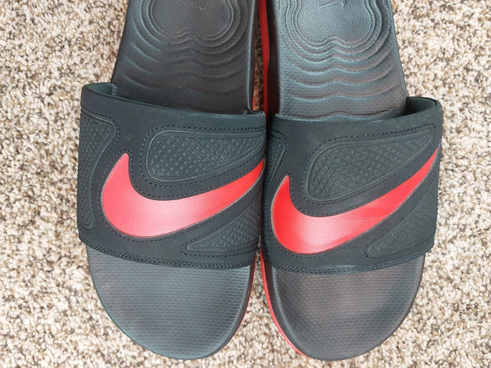 耐克 AIR MAX CIRRO 滑板黑色/红色运动凉鞋迷彩 DC1460-US 男式 10 码 — 第 4/4 张图片