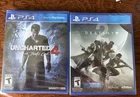 PS4  BRAND NEW Sealed Lot Of 2 Uncharted 4 Thief’s End & Destiny 2