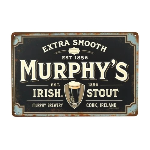 Vintage Murphy's Style Irish Stout Tin Metal Signs Home Décor 8x12