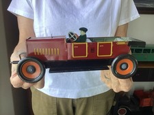 Antique Tin Litho Hessmobile Tin Litho Wind-Up Germany 1920s (Rare & Nice!)