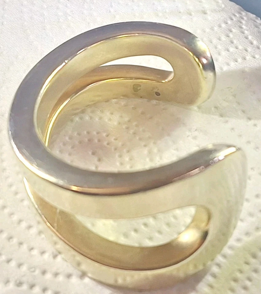 Винтажный «Редкий» Simon Sebbag из чистого серебра толщиной манжеты браслет 5» - Изображение 2 из 4