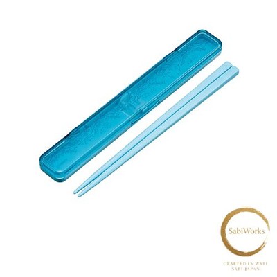 New Skater Chopsticks and Chopstick Case Set Disney Ariel Turquoise 18cm