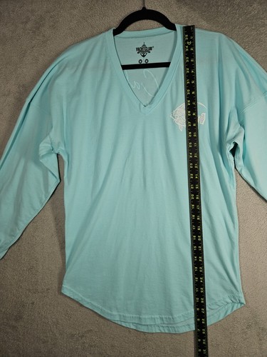 Yacht Club Aqua Mint Los Cabos MX Back Logo Fish Front Logo Long Slv Jersey Sz M - Picture 3 of 11