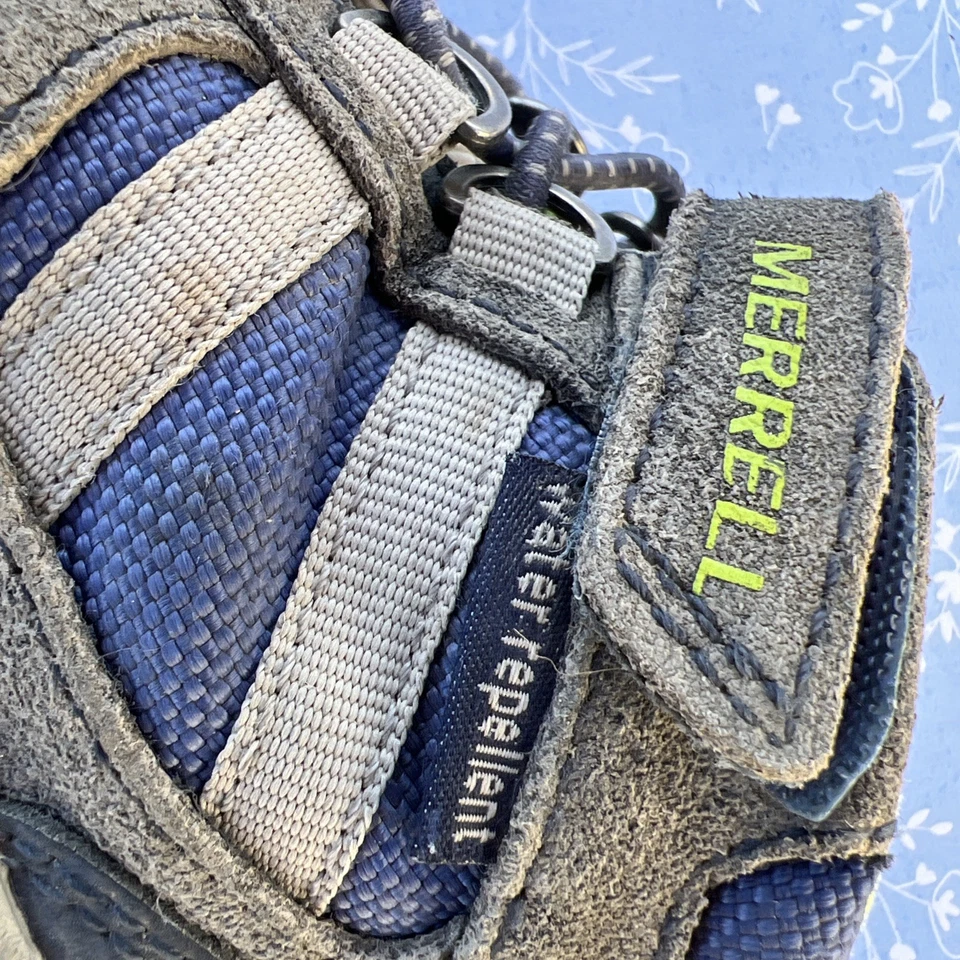 Merrell Botas Niños Niño 4W Niños Bare Steps Ridge Jr Botas de Senderista Zapatos Azules Foto 4 de 4