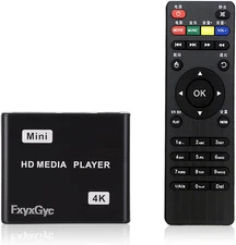 HDMI Media Player, 4K Ultra HD Digital Media Player, Supports USB Drive, SD Card