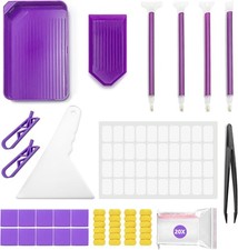 FJCTER 45PCs DIY Diamond Painting 0.5 inches x 1 x 0.39 inches, purple