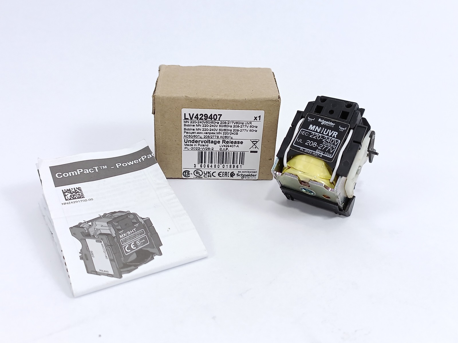 Schneider Electric LV429407 Under Voltage Release 220-240VAC