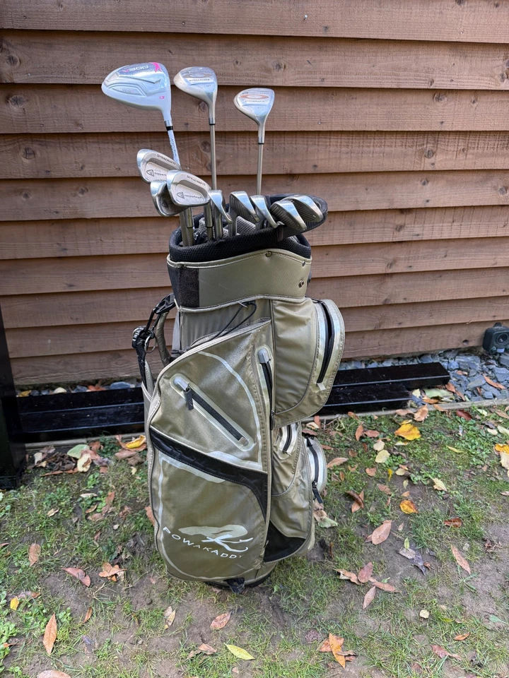 FULL RIGHT HAND LADIES DYNACRAFT GOLF SET WITH  POWAKADDY CART BAG. FREE POST - Image 2 of 4