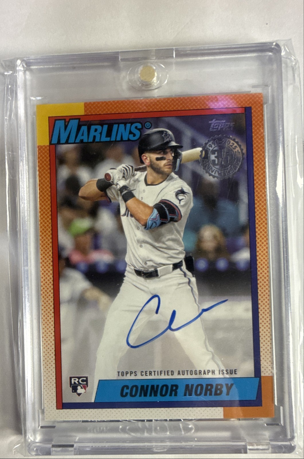 2025 Topps Series 1 - 1990 Topps Baseball Autographs Connor Norby #90A-CN...