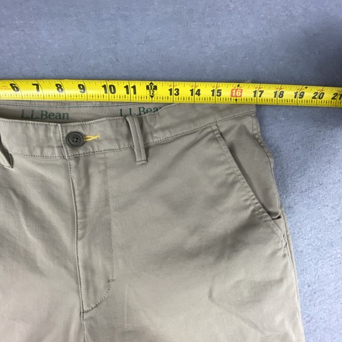 LL Bean CoolMax Chino Pants Mens 33x32 Beige Comfort Stretch Classic Fit 513046 - Picture 4 of 6