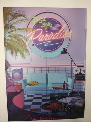 Displate Metallbild Metallposter Paradise Wave (Denny Busyet)  XL 90x64cm