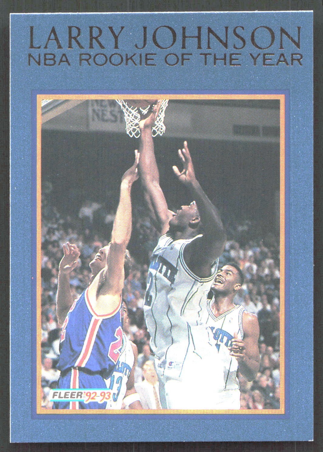 1992-93 Fleer #9 Larry Johnson Larry Johnson NBA Rookie of the Year