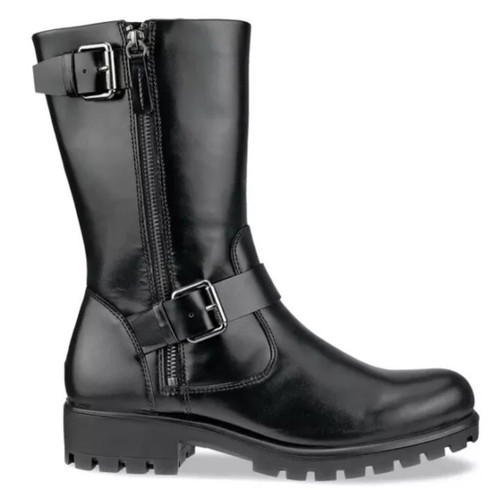 ECCO Women's Modtray Moto Boot Mid Calf 38, US 7 -7.5 New $249 - Picture 1 of 17