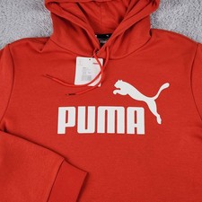 Puma Hoodie Mens Medium Pullover Hooded Sweatshirt Burnt Red 586687-33 NEW