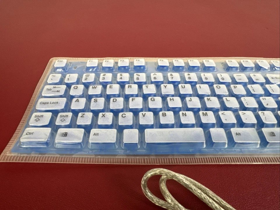 Translucent -Foldable Computer Keyboard Folding , Fold-3000 USB, Tested Working - Image 2 of 4