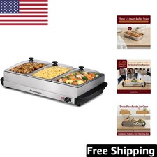 Elegant Stainless Steel Buffet Server with 3 ...