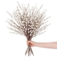 15 Pcs Artificial Berry Stems Christmas Red Berries Holly Berry Branches Fake...