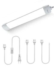5000K LED Ceiling Light Fixture with Plug, Under Cabinet Lighting, Linkable L...