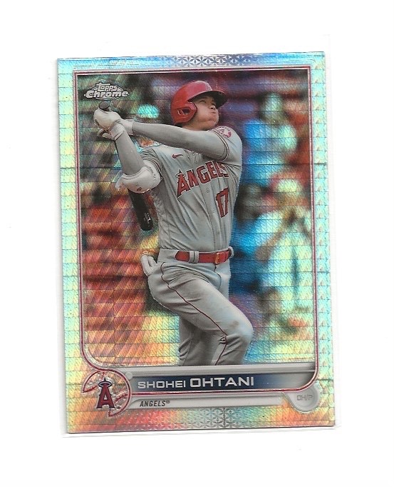 2022 TOPPS CHROME BASEBALL SHOHEI OHTANI PRISM REFRACTOR CARD #1 