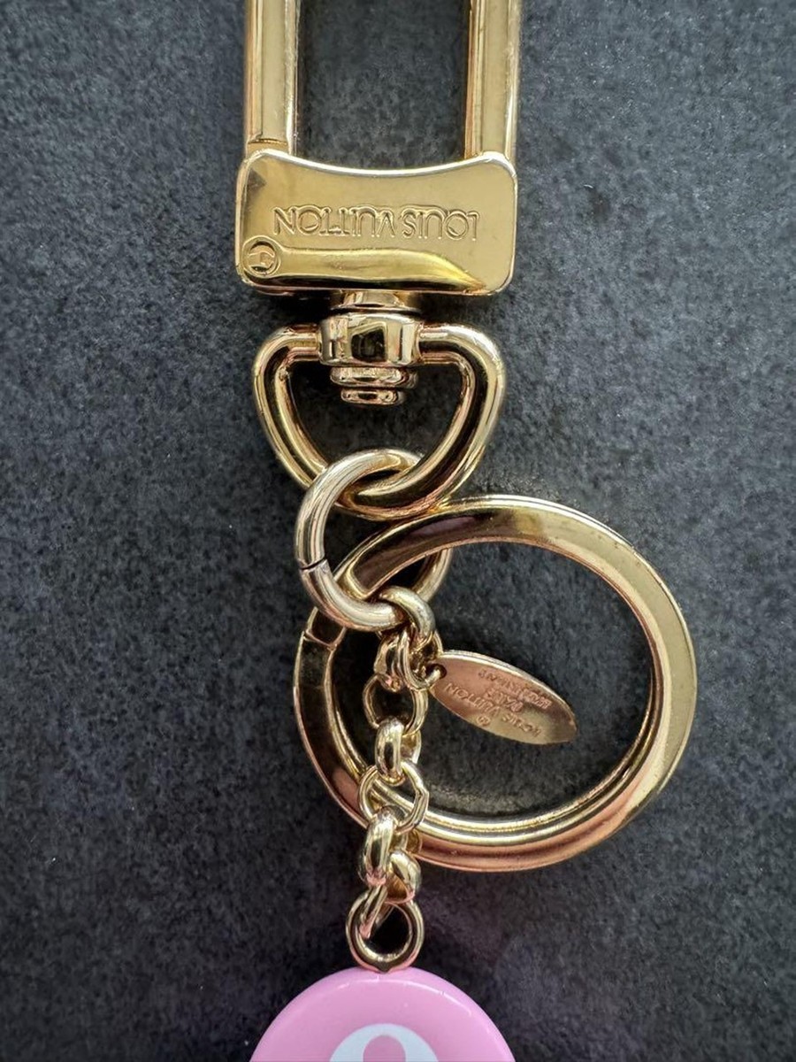 Louis Vuitton Vivienne Bag Charm Key Ring Pink Monogram Authentic