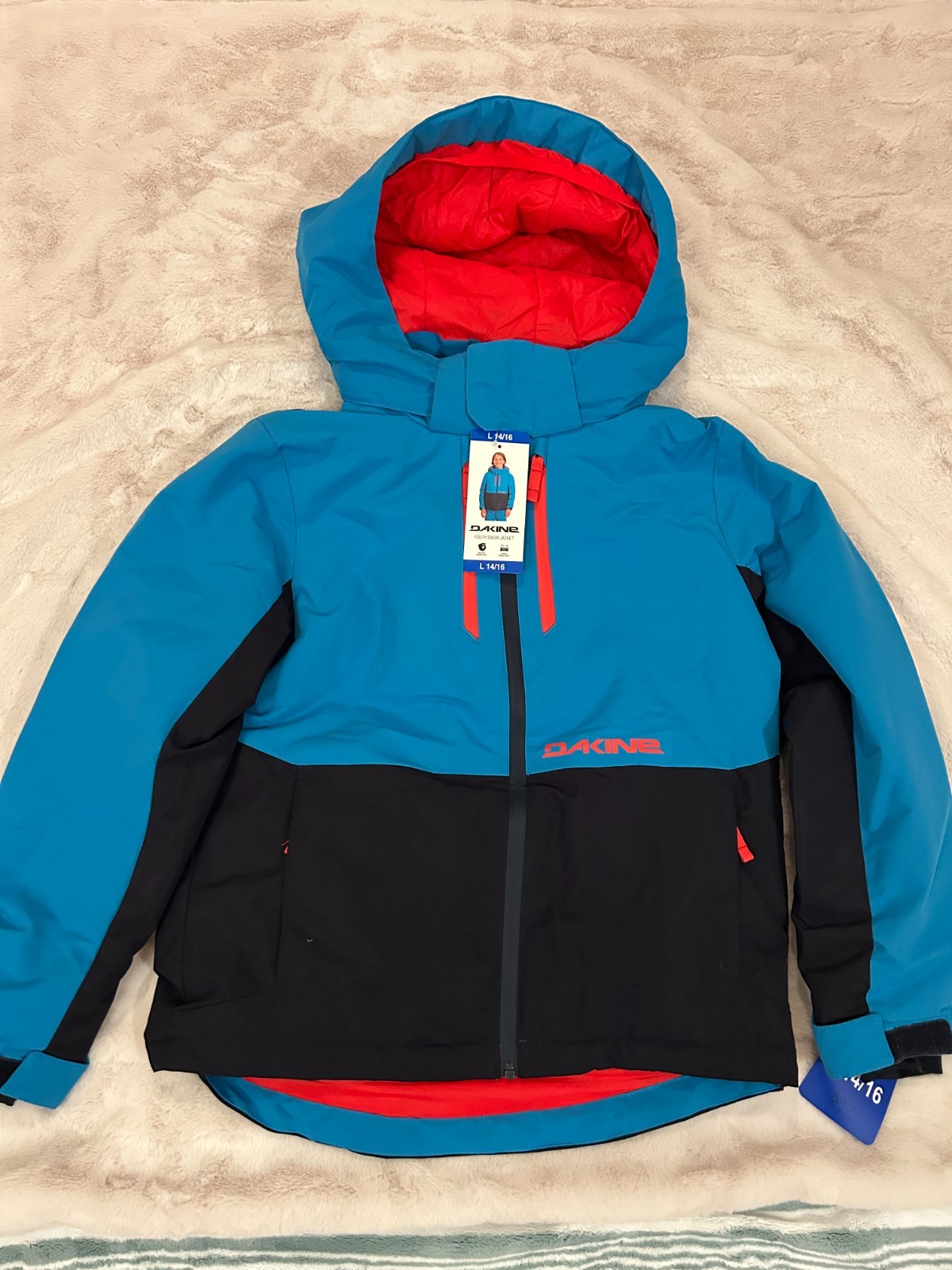 dakine youth snow jacket, blue size L (14/16), brand new, sn
