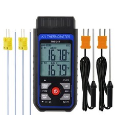 Professional Dual Channel Thermometer - Wide Temp Range  Precise Readings
