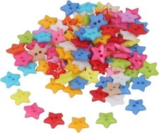 200Pcs Star Buttons Colorful Crafts Small Decorative Decoration Cute 